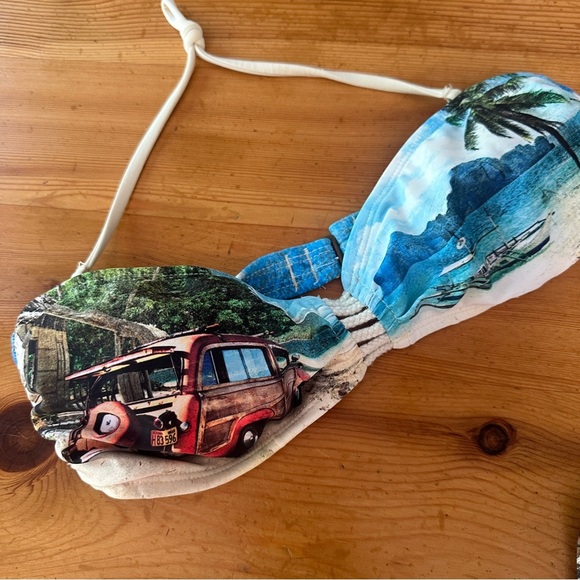 Hobie Swim Bikini Top and String Bottom surf boho women S - Picture 7 of 7